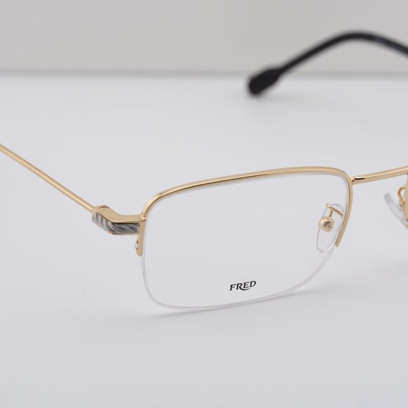 Fred FG50007U 030 Rectangle 56mm Eyeglasses - Gold - Picture 6 of 10